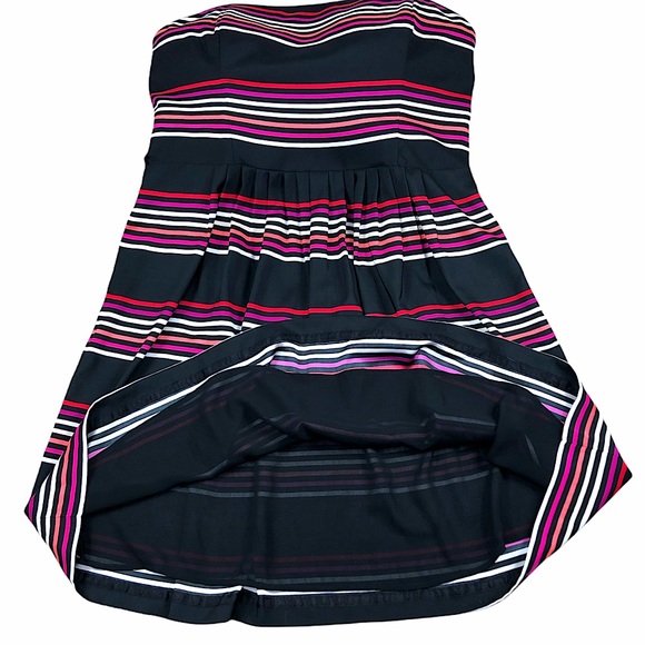 WHBM Striped Strapless Midi Dress - Picture 2 of 6